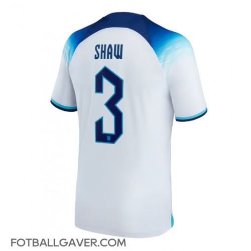 England Luke Shaw #3 Fotballklær Hjemmedrakt VM 2022 Kortermet